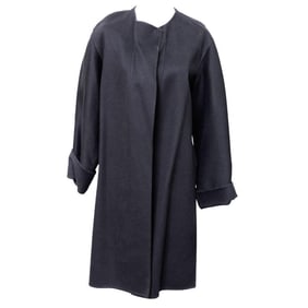 Jil Sander Black Cashmere Long Coat (Sz XS).
