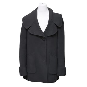 Ellen Tracy Wool/Angora Black Coat (Sz 6)