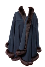 Sprung Freres, Paris Sable and Angora/Wool Swing Coat