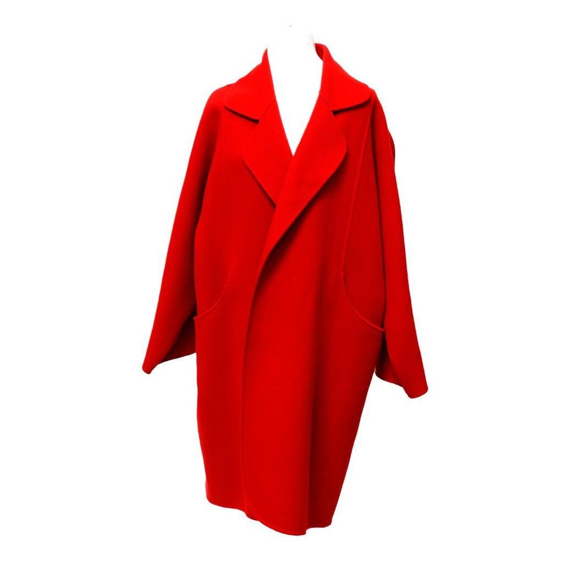 Oscar De La Renta Red Wool Coat (1 of 3)