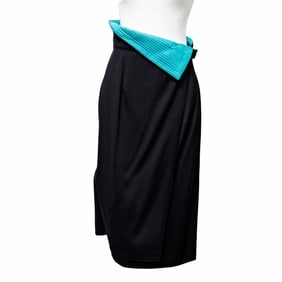 Christian Ilinares Wool Midi Skirt (Sz S-M)