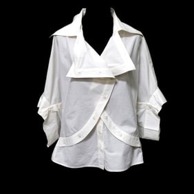 Alexander McQueen Structured Cotton Blouse (Sz M/L)