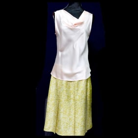Two Joanie Char Silk Tops, and Banana Republic Skirts (Sz M-L)