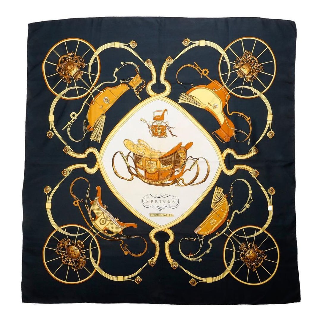 Hermes Silk Scarf, Springs (1 of 1)