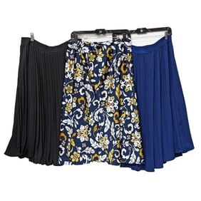 Three Flowy Midi Skirts, Ann Taylor and Grace Karin (Sz L-XL)