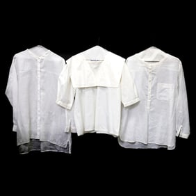 Five Linen/Cotton Shirts, incl. Ellen Tracy and Eileen Fisher (Sz M)