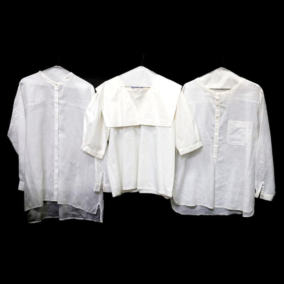 Five Linen/Cotton Shirts, incl. Ellen Tracy and Eileen Fisher (Sz M) (1 of 5)