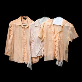 Five Cotton/Linen Shirts, and a Dress (Sz L)
