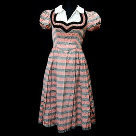 Vintage Bavarian Pink Folk Dress (Sz 10-12)