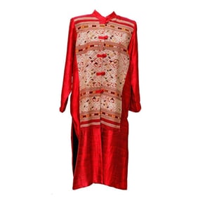 Laotian Textile and Silk Kaftan