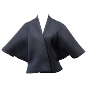 Josie Natori Black Batwing Sleeve Jacket (Sz S)
