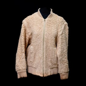 Max Mara Camel Wool Bomber Jacket (Sz 8)