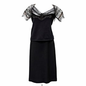 Donna Karan Wool Skirt, with Heidi Weisel Top (Sz 12)