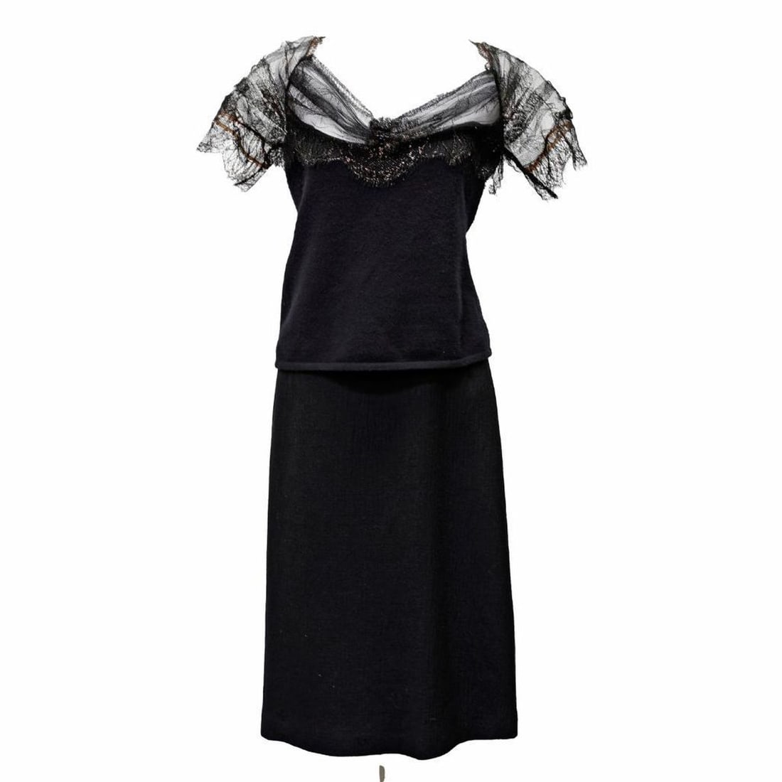 Donna Karan Wool Skirt, with Heidi Weisel Top (Sz 12) (1 of 2)