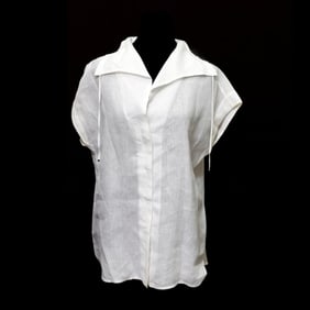 Four Linen Blouses/Tops, incl. Max Mara and Eileen Fisher (Sz 12-14)