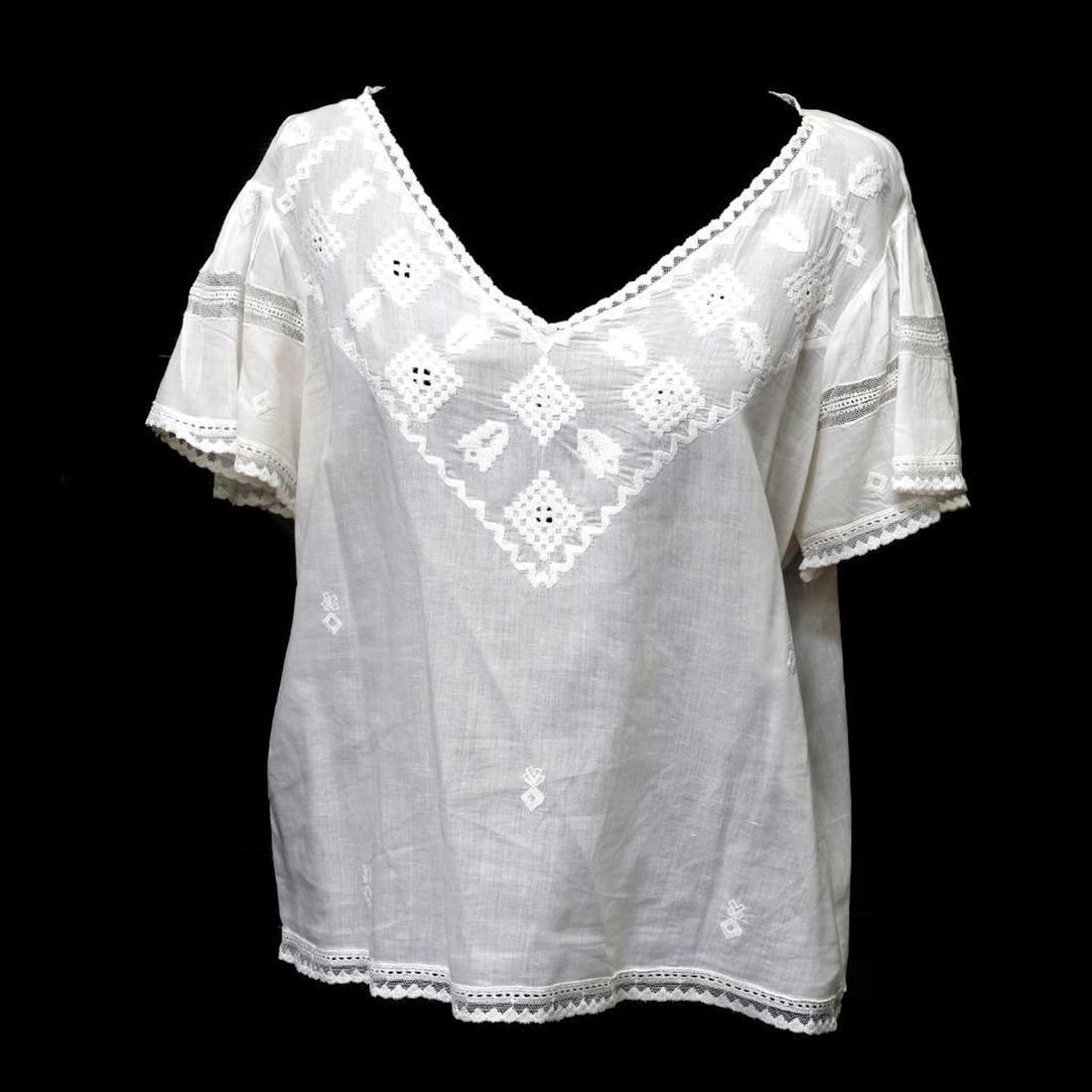Designer Cotton Blouses, incl. Max Mara and Tahari (Sz M-L) (1 of 4)