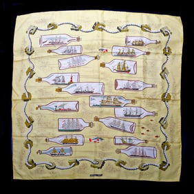 Hermes/Style Silk Scarf, Bouteilles A La Mer