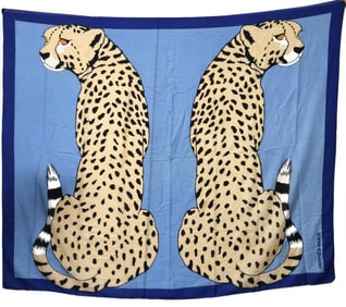 Hermes Cotton Leopard Pareo/Beach Wrap