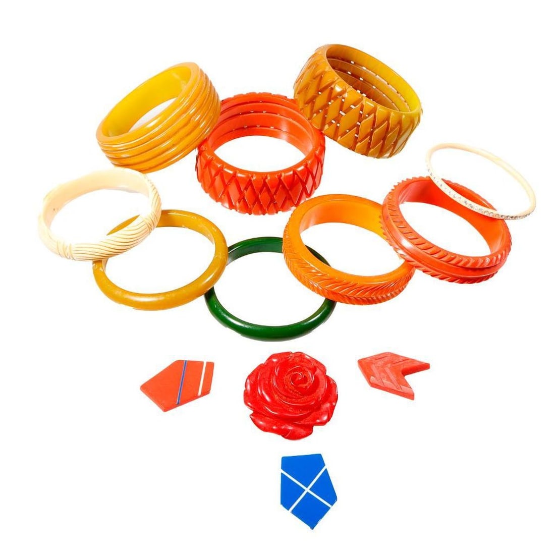 A group of Bakelite and resin jewelry (1 of 2)