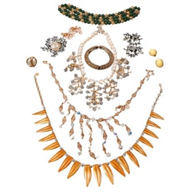 A group of Vendome and Les Bernard costume jewelry