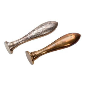 Two Shreve & Co. sterling silver wax seal stamps