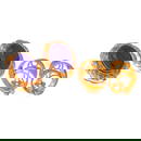 Two pairs of gem-set and gold earrings