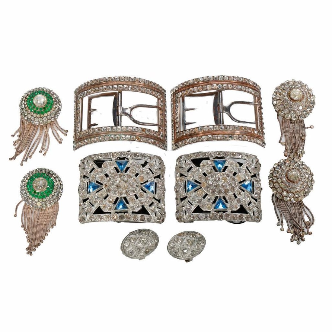 A group of antique paste, silver, metal accessories (1 of 6)