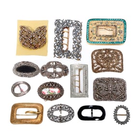 A group of assorted antique buckles