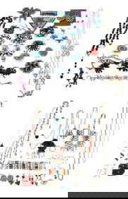 A group of costume jewelry