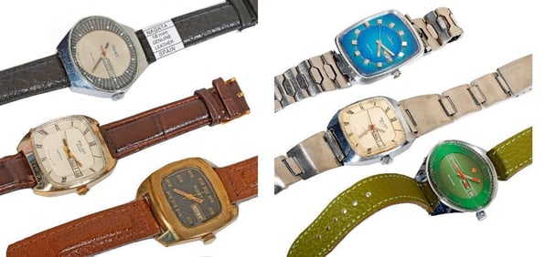Six Vintage Russian Watches