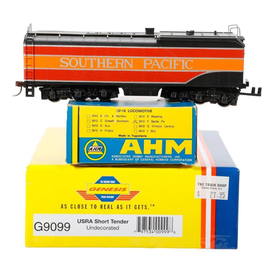 AHM HO Scale Santa Fe GP-18 Diesel + (2) Tenders (1 of 3)