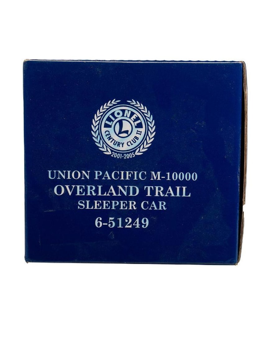 Lionel O Gauge Union Pacific M-10000 Add on Sleeper Car: Lionel O Gauge Modern Era Century Club II 6-51249 Union Pacific M-10000 Overland Trail Sleeper Car. in original packaging