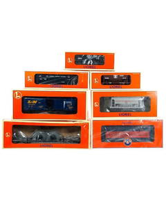 (7) Lionel O Gauge Modern Freight Cars w/special club versions: (7) Lionel O Gauge Modern Freight Cars with Special Club Versions 6-16432 Lionel Corporation Two Bay Hopper 6-16946 Chesapeake & Ohio F9 Well Car 6-52124 '97 TTOM EPSW Ore Car with Load 6-52164 1998&#