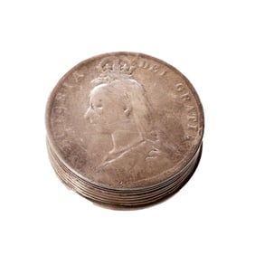 Queen Victoria 1892 Silver Coin Snuff Box