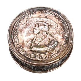 European Silver Repousse Snuff Box