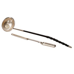 Georgian Sterling Toddy Ladle, and French Marrow Scoop