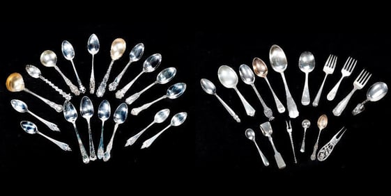 Assortment of Sterling/Silver Spoons and Misc.