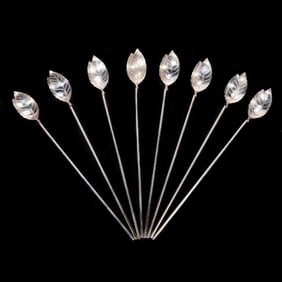 Set of Tiffany & Co. Sterling Straw Spoons (8)