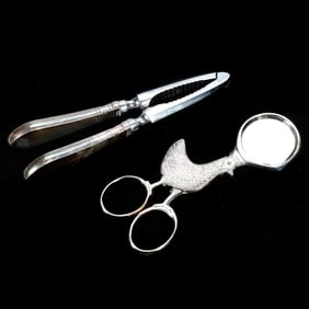 Georg Jensen & Wendelas Sterling/Steel Nutcracker, with German Egg Slicer
