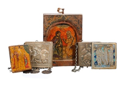 Assortment of Orthodox Icons and Amulets