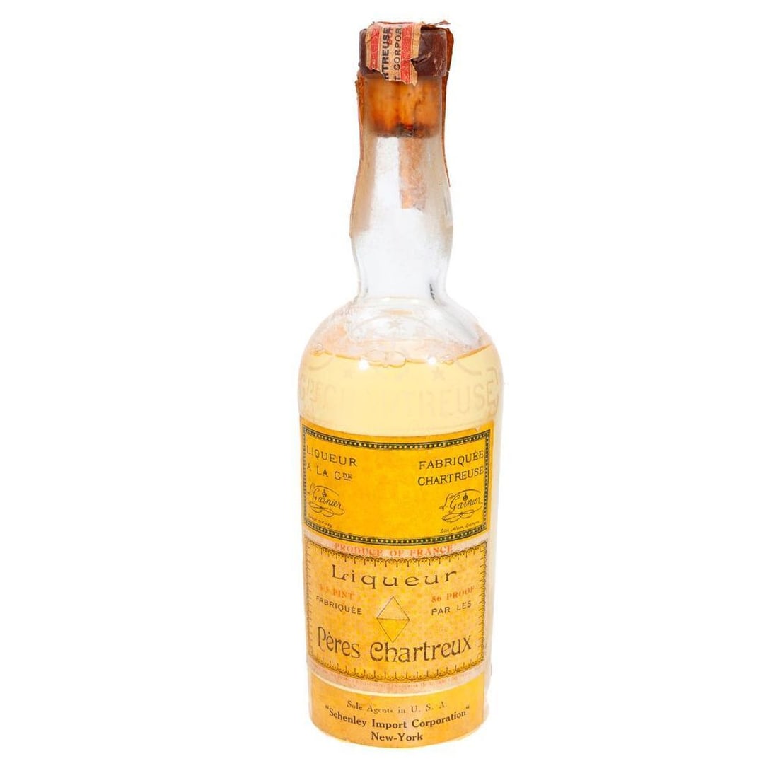 Vintage French Yellow Chartreuse Liqueur, L. Garnier (1 of 3)
