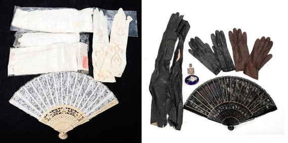 Group of Vintage Ladies Gloves, Scarves, and Misc.