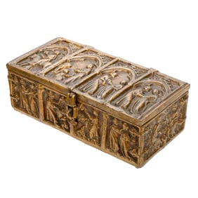 A Gothic-Style Brass Table Box