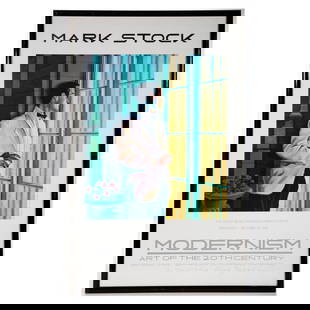 Mark Stock (1951-2014) Signed Poster: Mark Stock (1951-2014). Poster: Art of the 20th Century, Modernism, San Francisco, November 1 - December 22, 1990. Signed by the artist and inscribed to Daniel Detorrie, dated 1990. 32" x 20" (frame 3