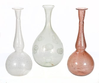 Three Murano Glass Vases/Decanters