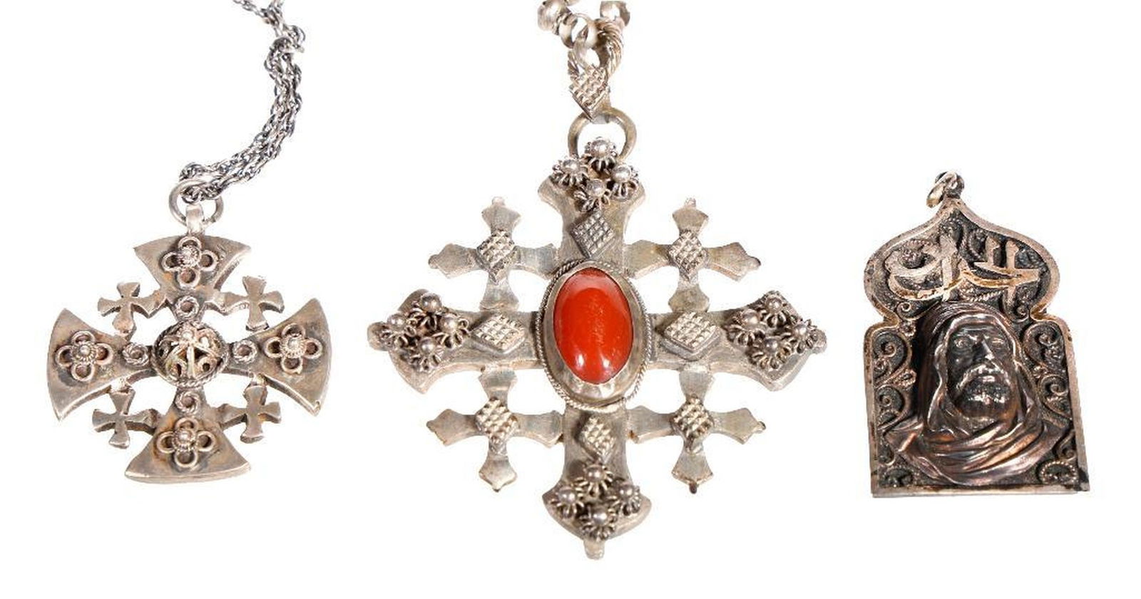 Two Silver Crosses, and a Pendant (1 of 4)