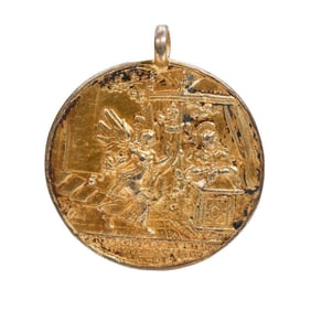 Gilt-Metal Annunciation Medallion
