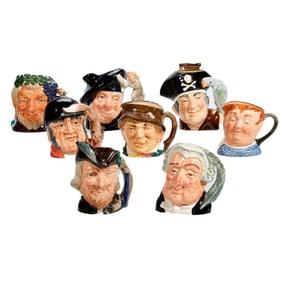 Royal Doulton Toby Character Jugs and Lighter (8)