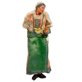 Neapolitan Creche Figure of an Old Woman