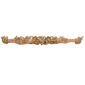Polychrome Angel and Griffin Carving